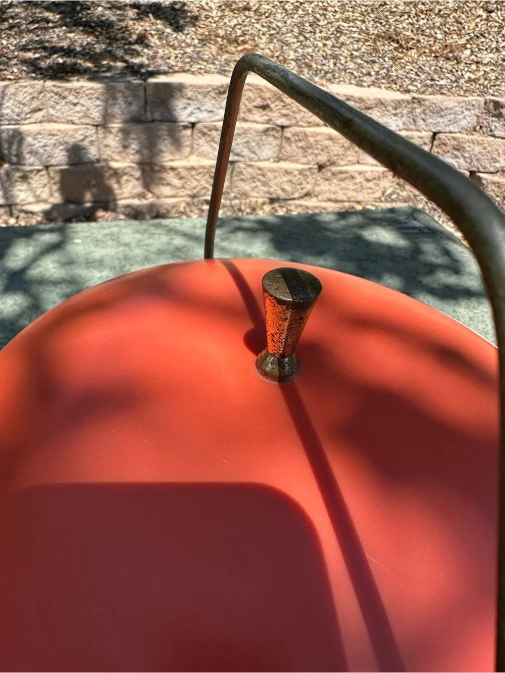 Mid-century MCM Orange Vintage Long Horn Ice Bucket